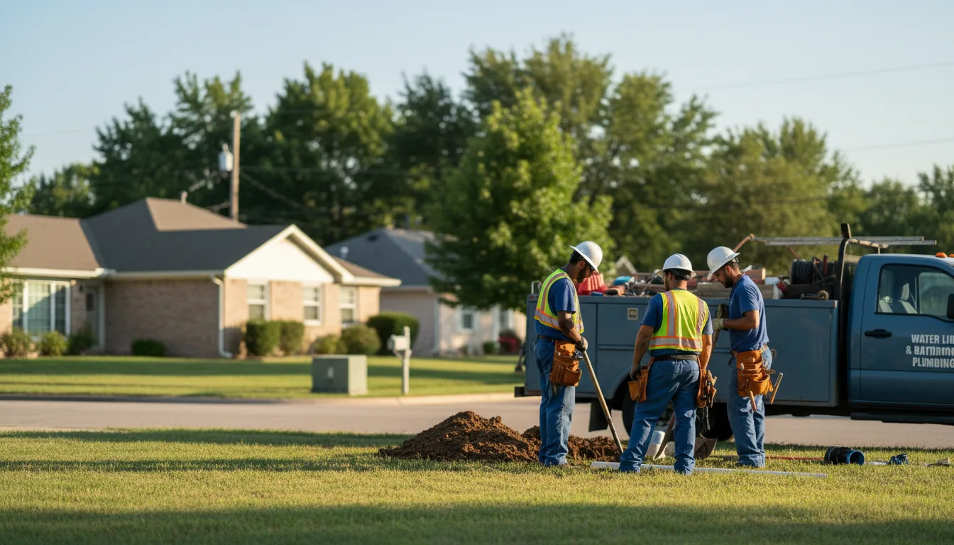 Residential water line and bathroom plumbing service in Risco, MO